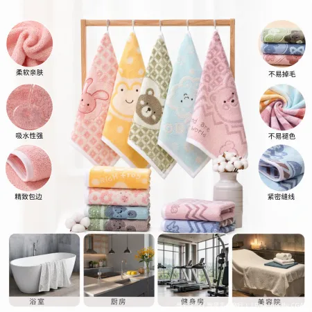Toalla de niños de color de dibujos animados suave absorbente baby face toalla productos para bebés toalla para niños patrón lindo Toalla de niños de color de dibujos animados suave absorbente baby face toalla productos para bebés toalla para niños patrón lindo